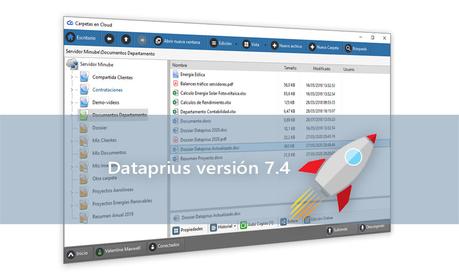 Lanzamiento Dataprius versión 7.4