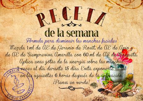 Receta: Fórmula para disminuir las manchas faciales Receta: Fórmula para disminuir las manchas faciales