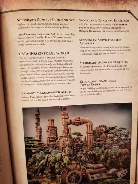 Se filtran perfiles y reglas nuevos del Mechanicum Se filtran perfiles y reglas nuevos del Mechanicum