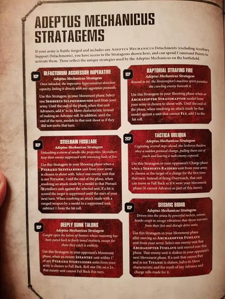 Se filtran perfiles y reglas nuevos del Mechanicum Se filtran perfiles y reglas nuevos del Mechanicum
