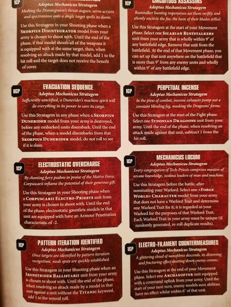 Se filtran perfiles y reglas nuevos del Mechanicum Se filtran perfiles y reglas nuevos del Mechanicum