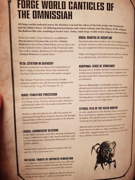 Se filtran perfiles y reglas nuevos del Mechanicum Se filtran perfiles y reglas nuevos del Mechanicum