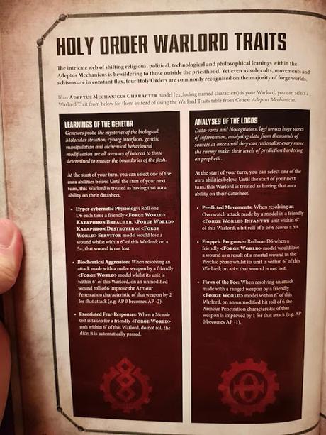 Se filtran perfiles y reglas nuevos del Mechanicum Se filtran perfiles y reglas nuevos del Mechanicum