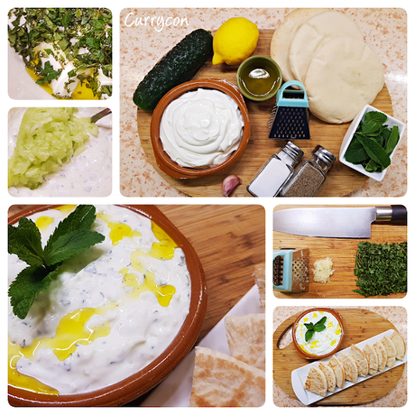 Tzatziki con pan de pita