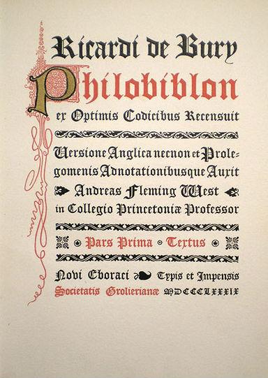 El «Filobiblión» de Ricardo de Bury o la enseñanza de la lectura El «Filobiblión» de Ricardo de Bury o la enseñanza de la lectura