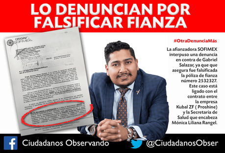 Gabo Salazar denunciado por falsificar fianza