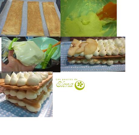 Hojaldre de manzana caramelizada y crema de mascarpone Hojaldre de manzana caramelizada y crema de mascarpone