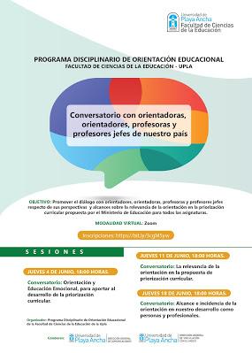 Invitación para participar en ciclo de conversatorios sobre Orientación. Invitación para participar en ciclo de conversatorios sobre Orientación.