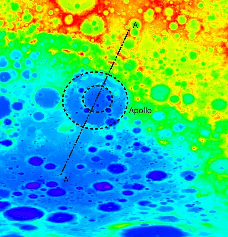 Obtienen imagen de la corteza inferior de la Luna en el suelo de un cráter profundo