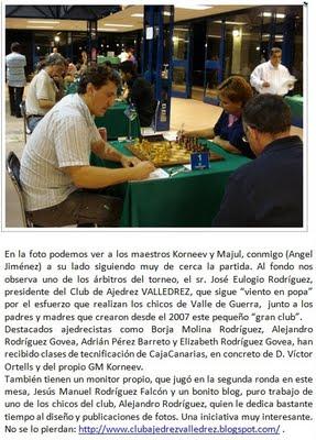 TORNEO ESCUELA “CAJACANARIAS” EL SAUZAL 2009 :  ¡ESTE AÑO MÁS QUE NUNCA! (8ª ronda)