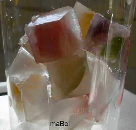 Cubitos de hielo con frutas