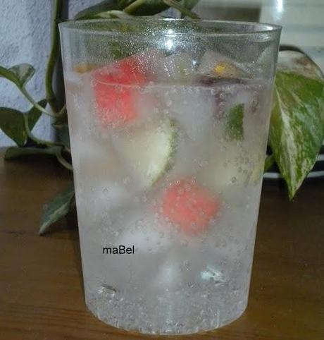 Cubitos de hielo con frutas