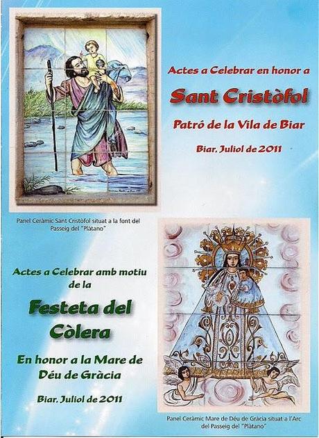 Biar. Fiestas Patronales de San Cristóbal y Festeta del Cólera 2011