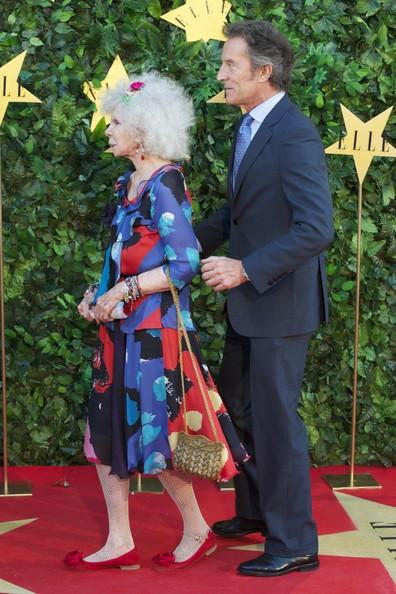 Duchess of Alba, Cayetana Fitz-James Stuart and  Alfonso Diez  attend ELLE Awards 25th Anniversary at the Matadero cultural center on June 30, 2011 in Madrid, Spain.
