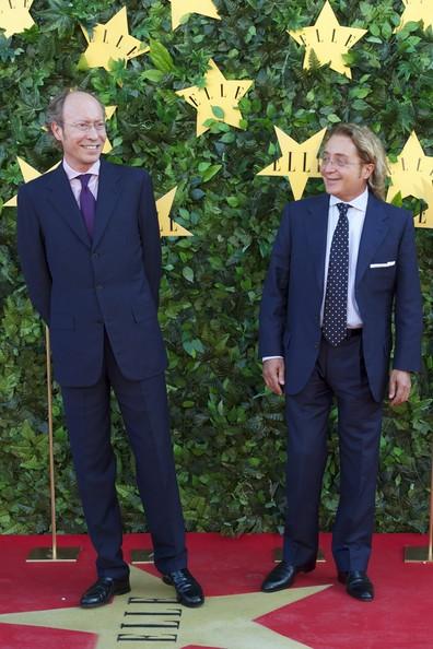 Spanish designers Jose Victor Caro (R) and Jose Luis Medina (L) of Victorio & Lucchino attend ELLE Awards 25th Anniversary at the Matadero cultural center on June 30, 2011 in Madrid, Spain.