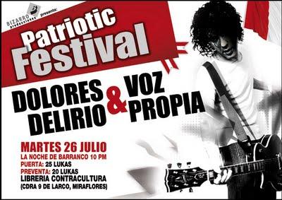 PATRIOTIC FESTIVAL: CONCIERTO DE DOLORES DELIRIO & VOZ PROPIA