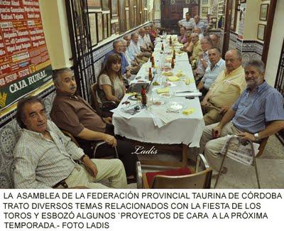 CORDOBA: ASAMBLEA DE LA FEDERACION PROVINCIAL TAURINA