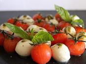 Caprese tomate cherry mozzarella bocconcini