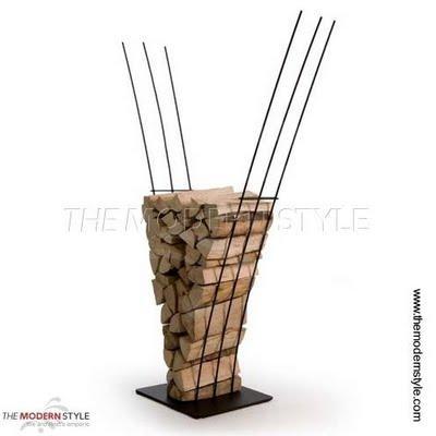 Soporte para leña de chimenea Soporte para leña de chimenea