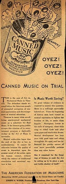 Música Enlatada: La indignación de los músicos