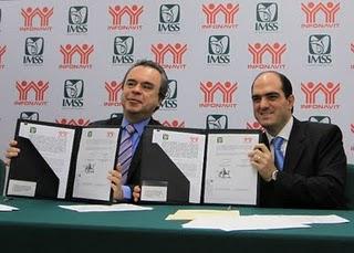 Firman IMSS e Infonavit convenio de colaboración administrativa e intercambio de información