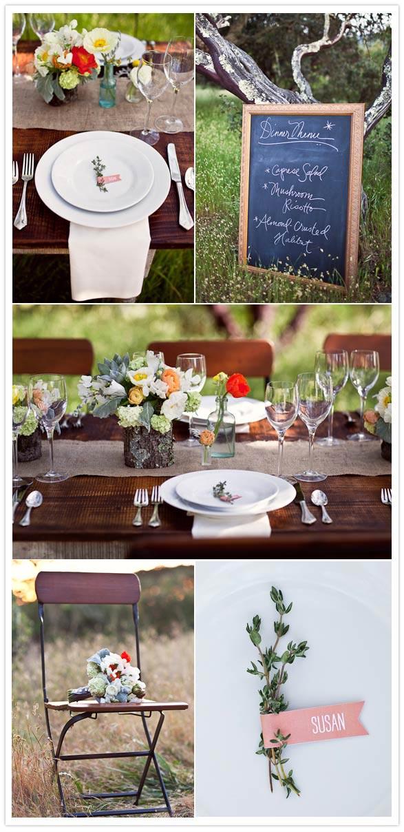 Detalles amarillos para una boda íntima en el campo