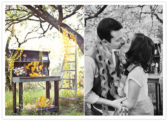 Detalles amarillos para una boda íntima en el campo