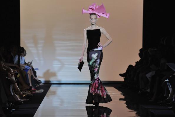 A Model walks the runway during the Giorgio Armani Prive Haute Couture Fall/Winter 2011/2012 show as part of Paris Fashion Week at Palais de Chaillot on July 5, 2011 in Paris, France.