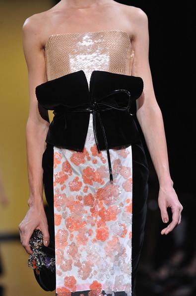 A Model walks the runway during the Giorgio Armani Prive Haute Couture Fall/Winter 2011/2012 show as part of Paris Fashion Week at Palais de Chaillot on July 5, 2011 in Paris, France.