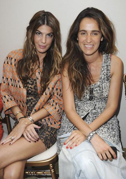 Coco and Bianca Brandolini D'Adda  attend the Giambatista Valli Haute Couture Fall/Winter 2011/2012 show as part of Paris Fashion Week at Galerie De La Madeleine on July 4, 2011 in Paris, France.