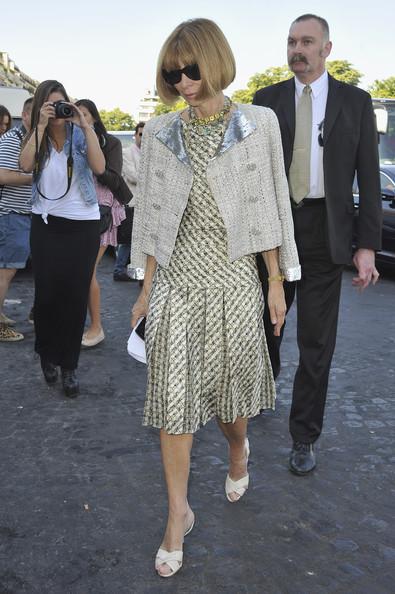 Anna Wintour arrives for the Giorgio Armani Prive Haute Couture Fall/Winter 2011/2012 show as part of Paris Fashion Week at Palais de Chaillot on July 5, 2011 in Paris, France.