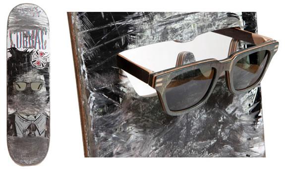 Gafas de sol hechas con skates
