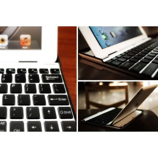 Caja de aluminio teclado de IPAD 2 que lo convierte en un en un MacBook Air