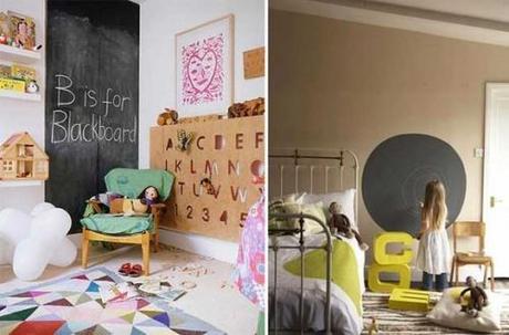 decora con pizarra – kids bedrooms with slate