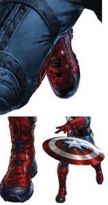 Posible dibujo conceptual del traje del Capitán América para Los Vengadores