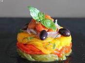 Timballo peperonata Timbal peperonada