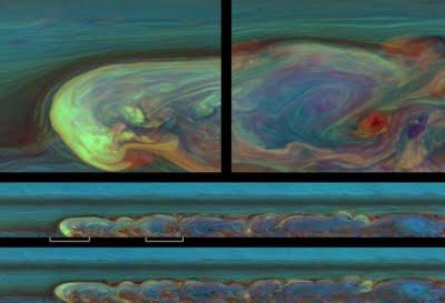 Una gigantesca tormenta de 8.000 km de extensión en Saturno