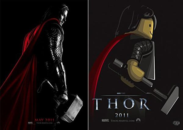 Posters de películas en Lego