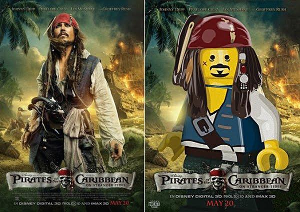 Posters de películas en Lego