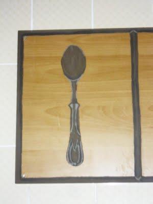 El cuadro de cocina hecho con una balda de Regina