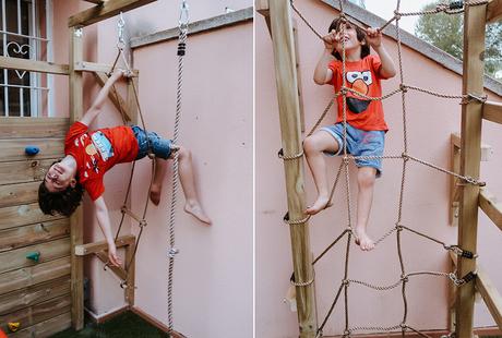 Montamos un auténtico parque infantil de madera en casa