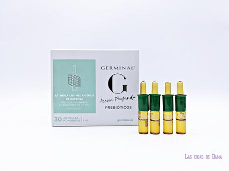 Germinal Acción Profunda Prebióticos beauty belleza ampollas skincare cuidado facial dermocosmetica farmacia