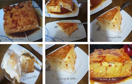 Pastel de claras y caramelo