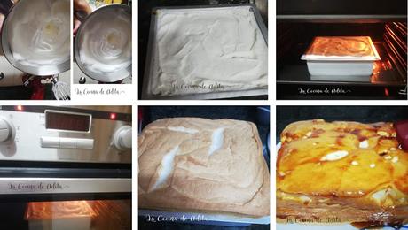 Pastel de claras y caramelo