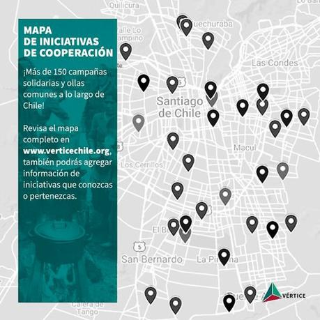 Mapa de campañas solidarias y ollas comunes en Chile