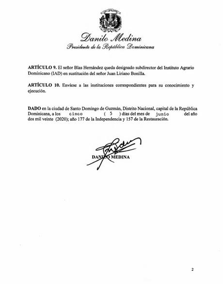 Danilo designa siete gobernadores ante renuncia de los salientes por candidaturas.