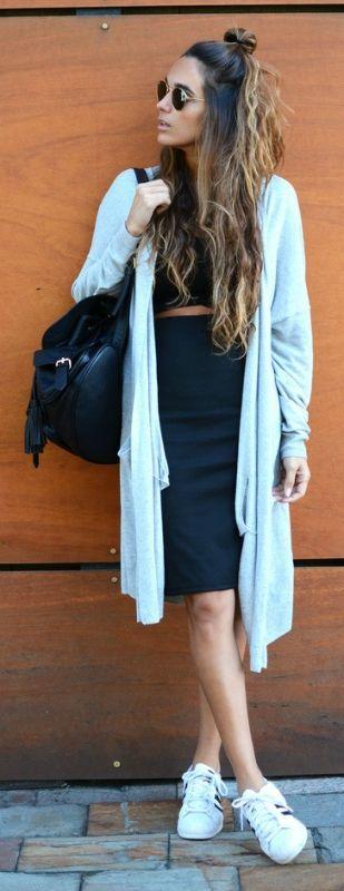 Falda De Lapiz Con Tenis