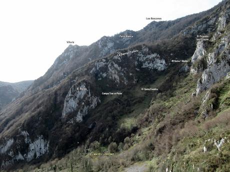 Llamo-Llampaza-Llazarandín-Picu Santiago-Minas de Texeo