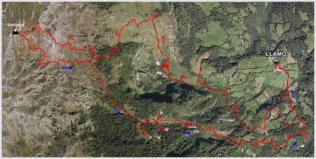 Llamo-Llampaza-Llazarandín-Picu Santiago-Minas de Texeo