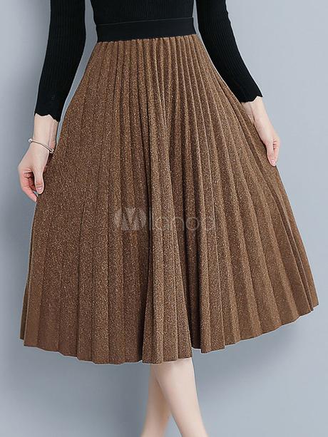 Falda Midi Marron